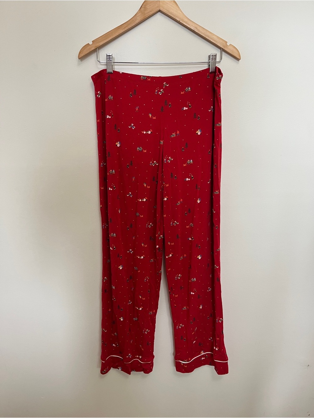 Eberjey Christmas Red Pajama Pants Giselle Size Large NWOT